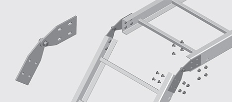 NEMA 2 FRP Cable Ladder Vertical Splice Plate