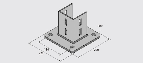 EF100-2072 Base Plate HDG