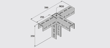 EF100-4WB Four-Way Bracket HDG