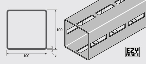 EF100 EzyFrame 100x100mm HDG