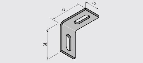 EF50-1026 Angle Bracket HDG