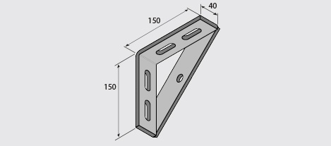 EF50-2484 Angle Bracket HDG