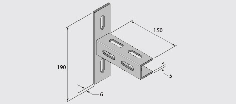 EF50-2WB Two-Way Bracket HDG
