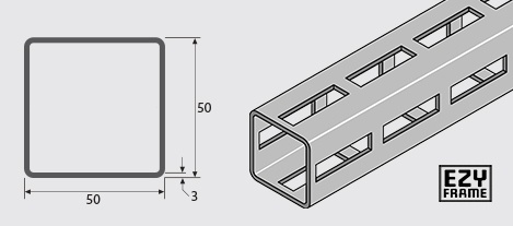 EF50 EzyFrame 50x50mm HDG