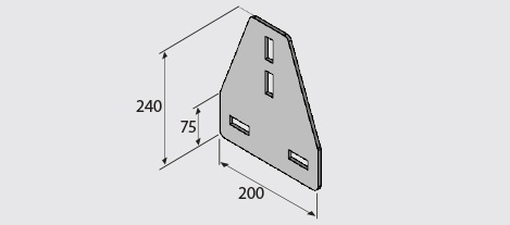 EF80100-1358 Tee Bracket HDG