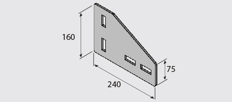 EF80100-1359 Tee Bracket HDG