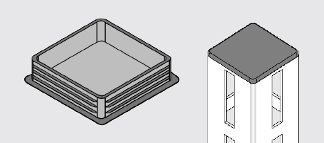 EF80-2240 End Cap Plastic