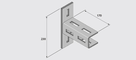 EF80-2WB Two-Way Bracket HDG