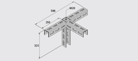 EF80-4WB Four-Way Bracket HDG