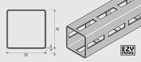 EF80 EzyFrame 75x75mm HDG