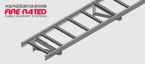 FRN2CB Fire Rated N2 Ladder on Cantilever Brackets HDG