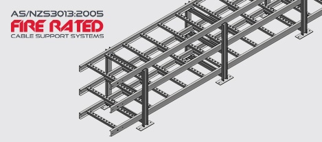 FRN2H Fire Rated N2 Ladder on H-Frames HDG