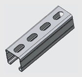 E2000S 41x41mm Slotted Ribbed Channel